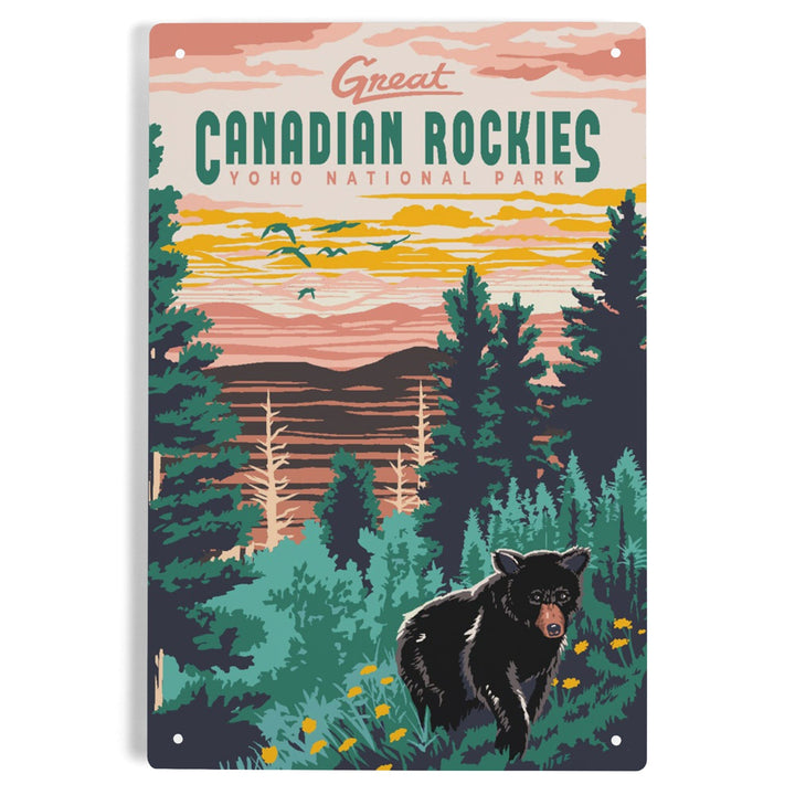 Yoho National Park, Canadian Rockies, Explorer Series, Bear, Metal Signs Metal Lantern Press 