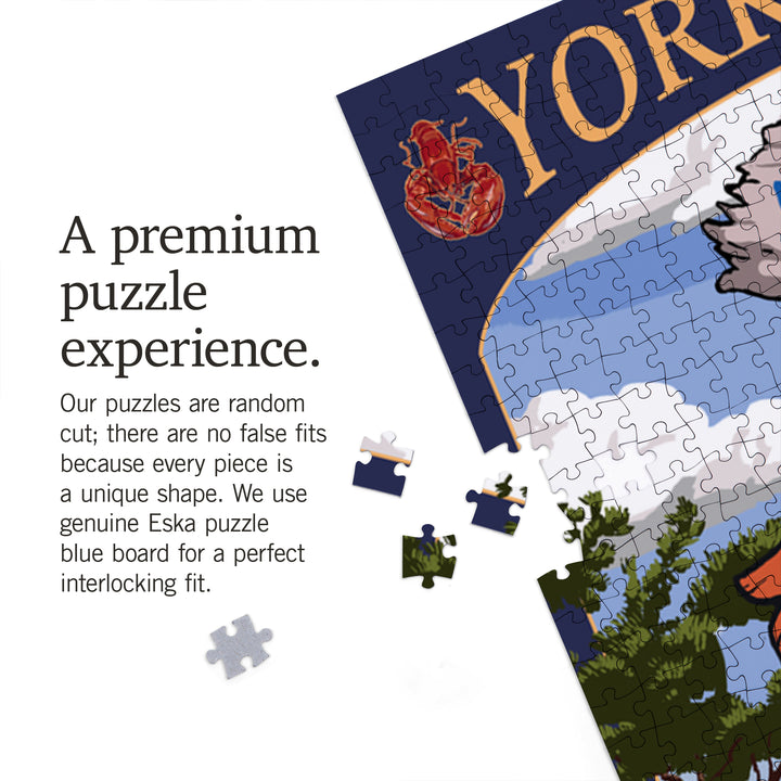 York Beach, Maine, Destinations Sign, Jigsaw Puzzle Puzzle Lantern Press 