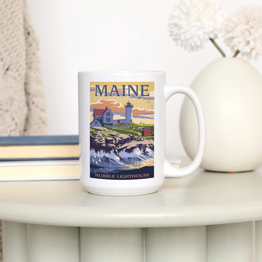 York, Maine, Nubble Lighthouse, Ceramic Mug Mugs Lantern Press 