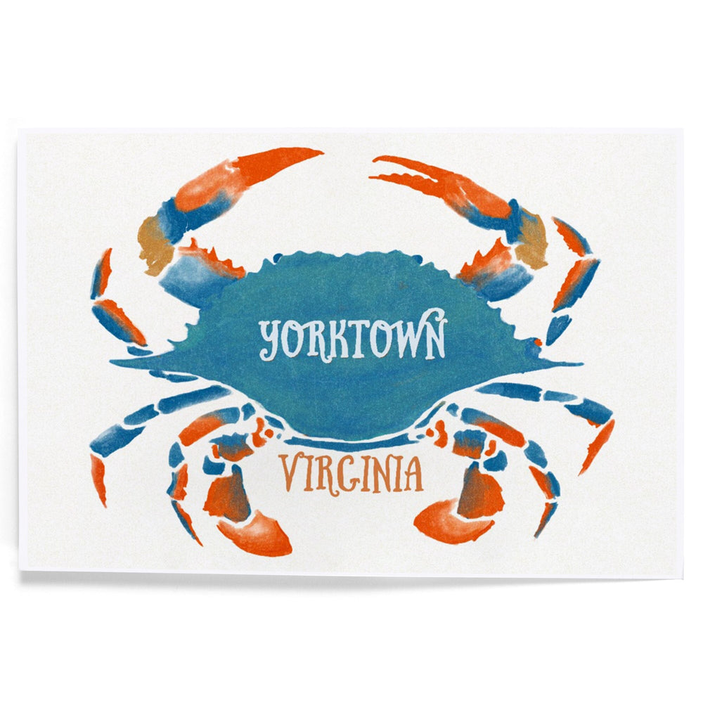 Yorktown, Virginia, Blue Crab, Watercolor, Art & Giclee Prints Art Lantern Press 8 x 12 Art Print 