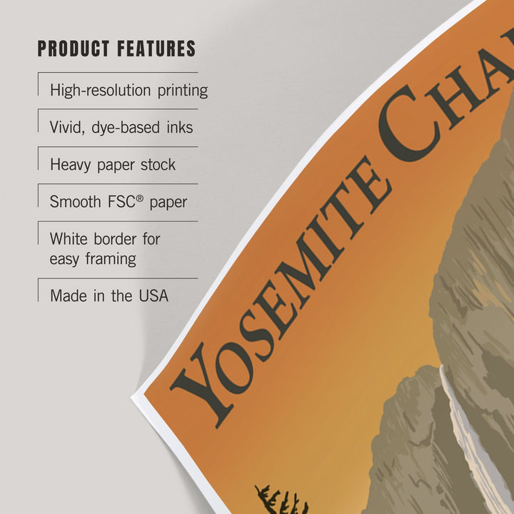 Yosemite Chapel and Yosemite Falls, California, Art & Giclee Prints Art Lantern Press 