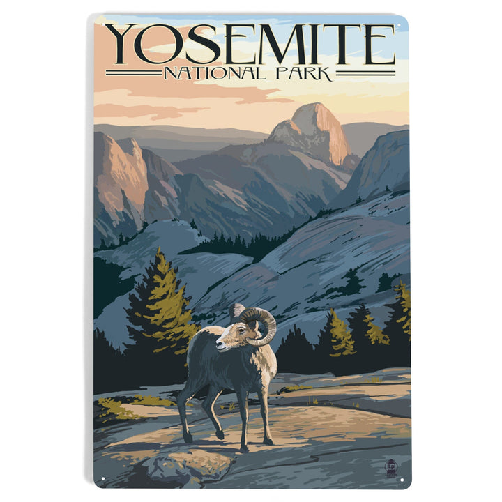 Yosemite National Park, California, Big Horn Sheep, Metal Signs Metal Lantern Press 