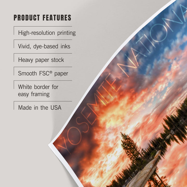 Yosemite National Park, California, Cathedral Lake, Art & Giclee Prints Art Lantern Press 