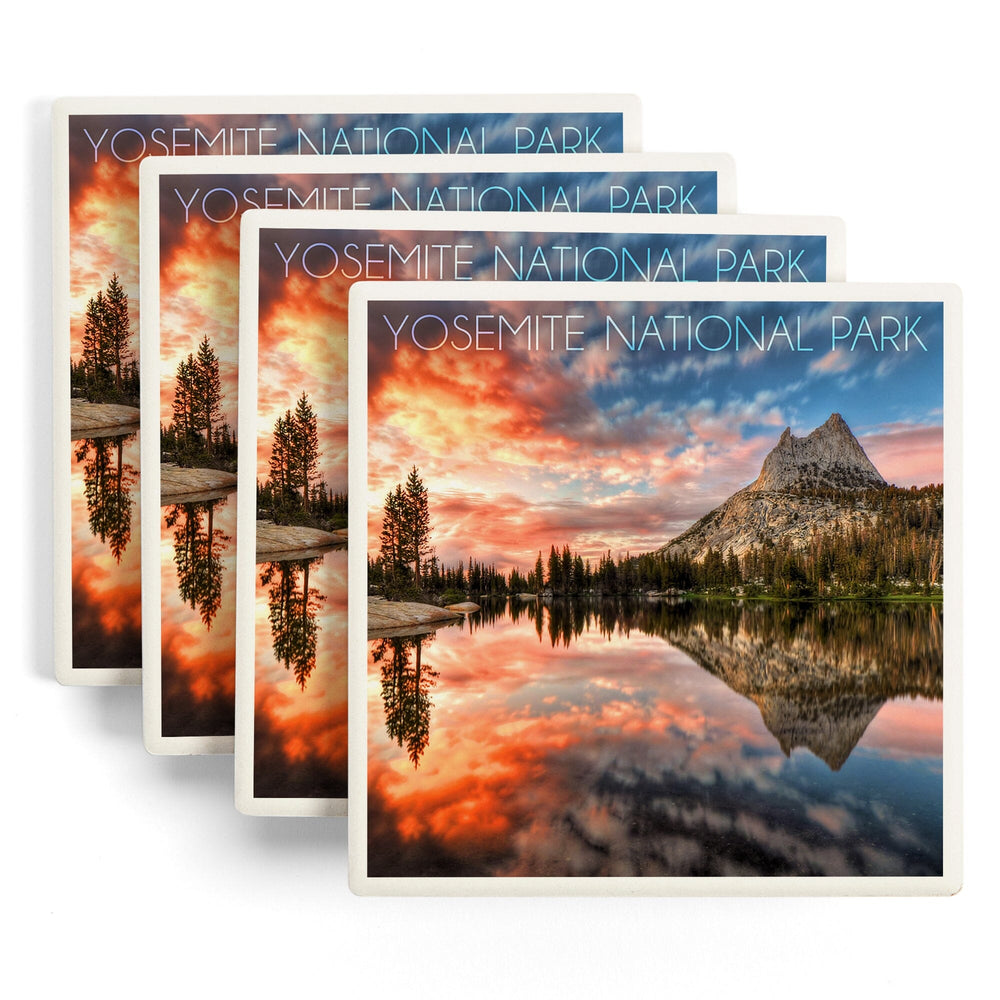 Yosemite National Park, California, Cathedral Lake, Coasters Coasters Lantern Press 
