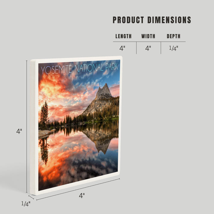 Yosemite National Park, California, Cathedral Lake, Coasters Coasters Lantern Press 