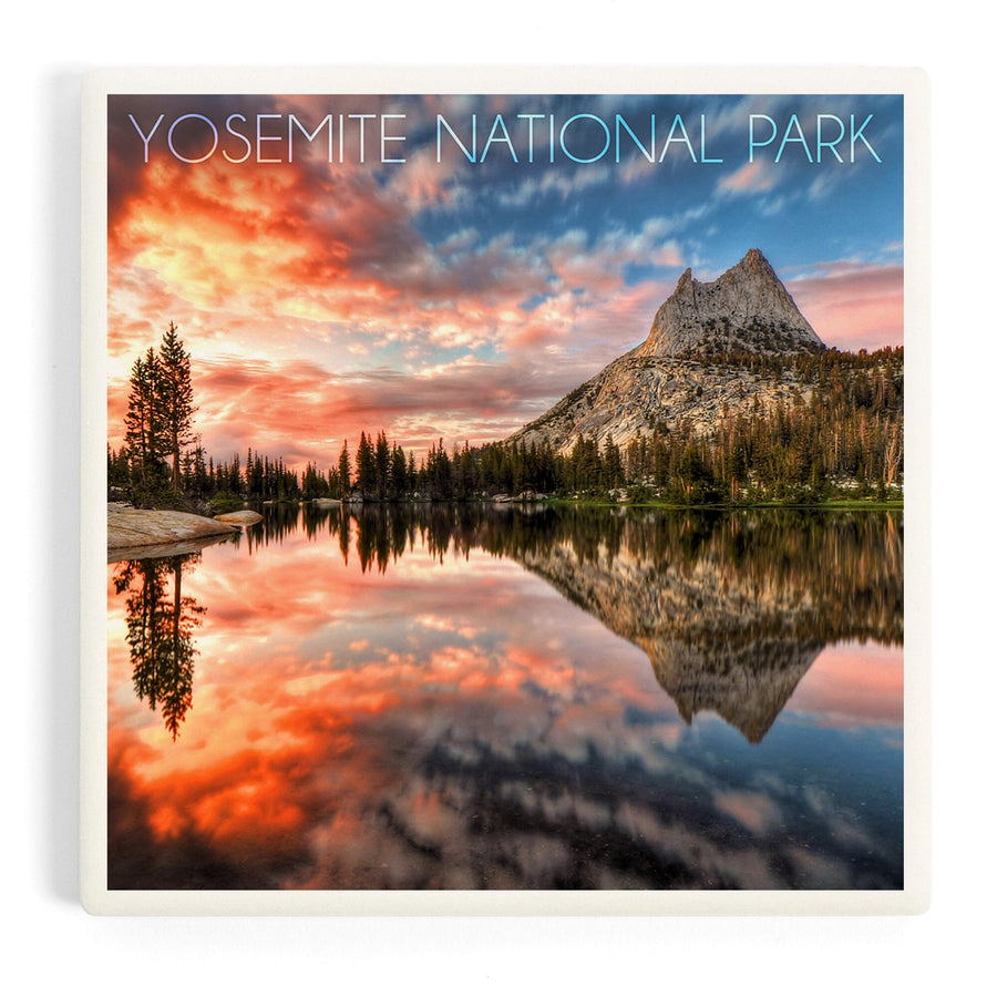 Yosemite National Park, California, Cathedral Lake, Coasters Coasters Lantern Press 