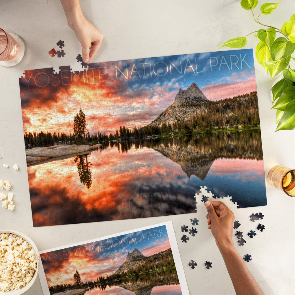 Yosemite National Park, California, Cathedral Lake, Jigsaw Puzzle Puzzle Lantern Press 
