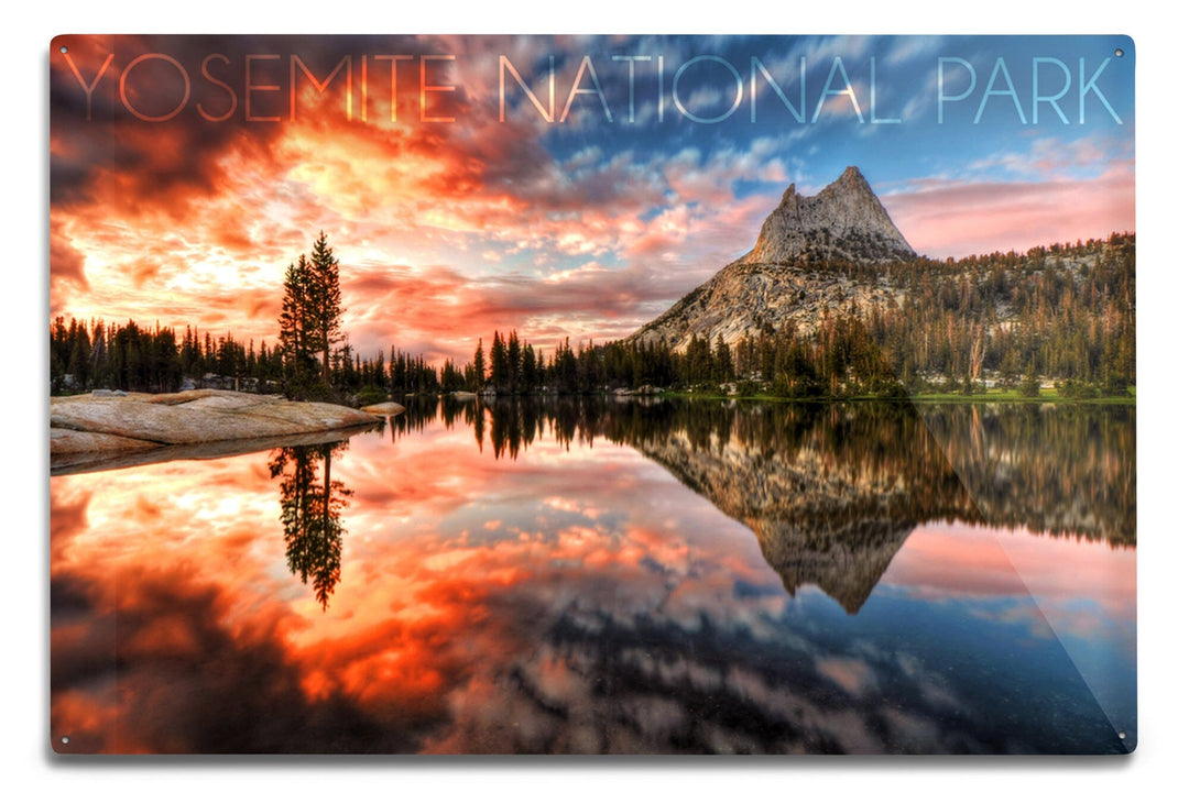 Yosemite National Park, California, Cathedral Lake, Metal Signs Metal Lantern Press 12x18 Metal Sign 