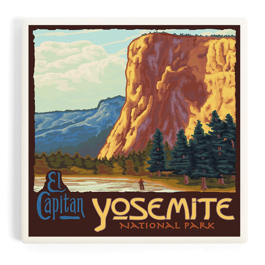 Yosemite National Park, California, El Capitan, Coasters Coasters Lantern Press 
