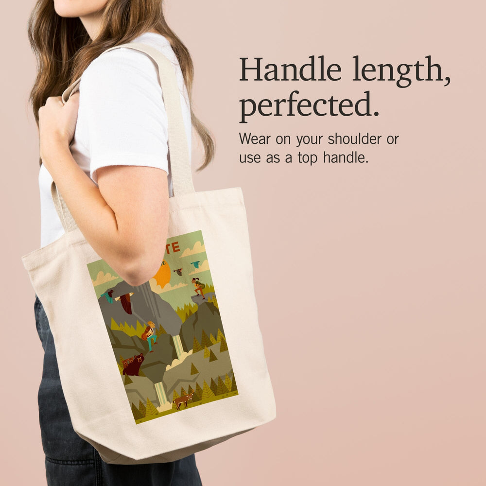Yosemite National Park, California, El Capitan, Geometric National Park Series, Tote Bag Totes Lantern Press 