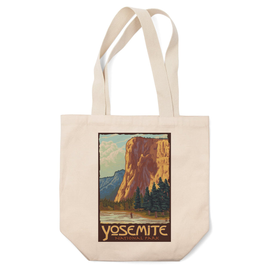 Yosemite National Park, California, El Capitan, Lantern Press Artwork, Tote Bag Totes Lantern Press 