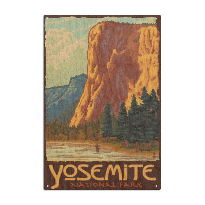 Yosemite National Park, California, El Capitan, Lantern Press Artwork, Wood Signs and Postcards Wood Lantern Press 10 x 15 Wood Sign 