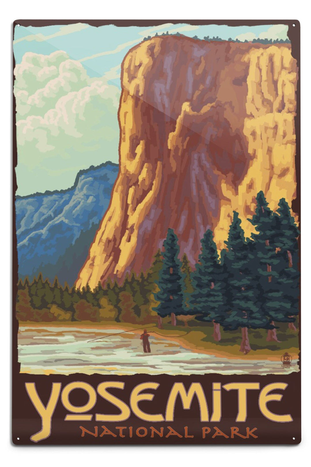 Yosemite National Park, California, El Capitan, Metal Signs Metal Lantern Press 12x18 Metal Sign 