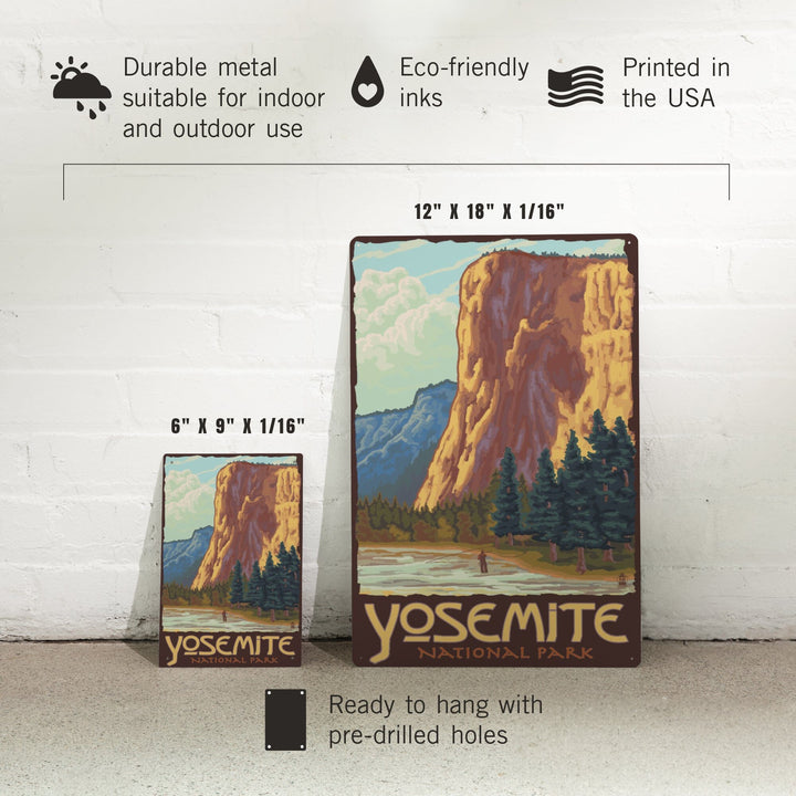 Yosemite National Park, California, El Capitan, Metal Signs Metal Lantern Press 