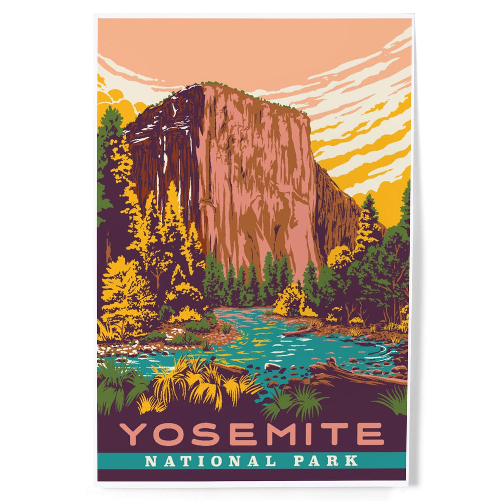 Yosemite National Park, California, Explorer Series, Art & Giclee Prints Art Lantern Press 8 x 12 Art Print 