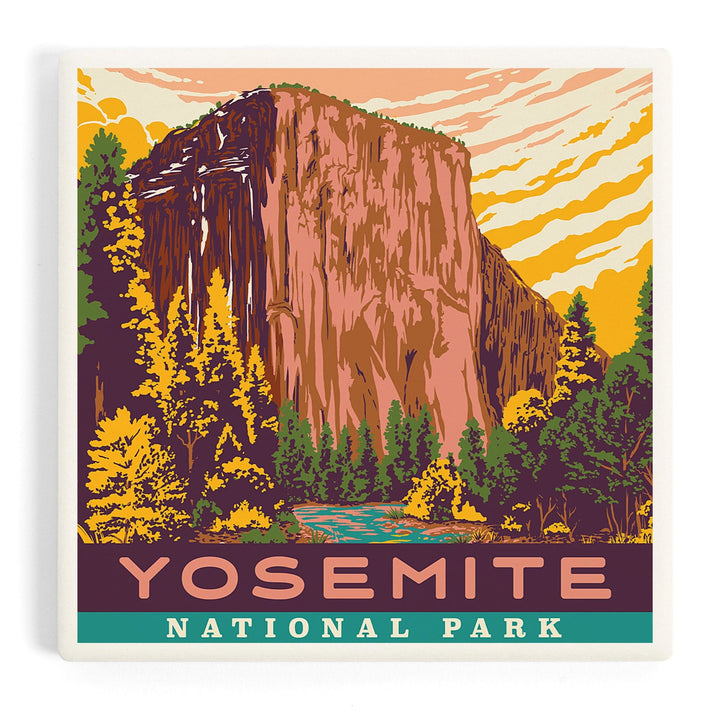 Yosemite National Park, California, Explorer Series, Coasters Coasters Lantern Press 