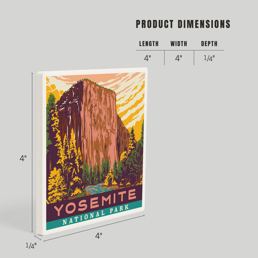 Yosemite National Park, California, Explorer Series, Coasters Coasters Lantern Press 