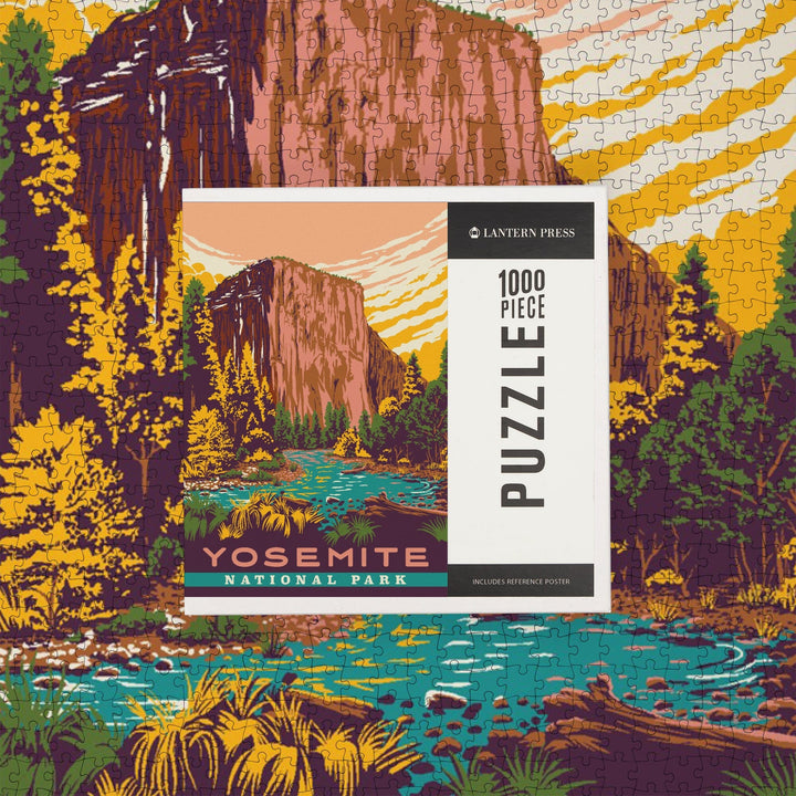 Yosemite National Park, California, Explorer Series, Jigsaw Puzzle Puzzle Lantern Press 