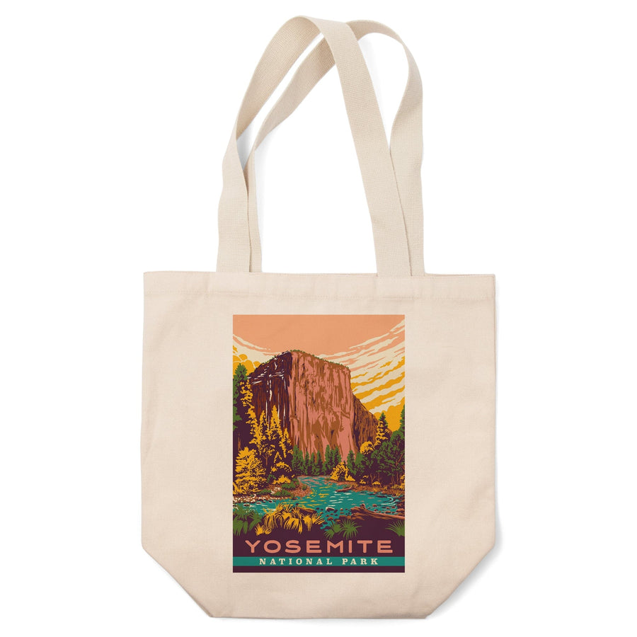 Yosemite National Park, California, Explorer Series, Lantern Press Artwork, Tote Bag Totes Lantern Press 