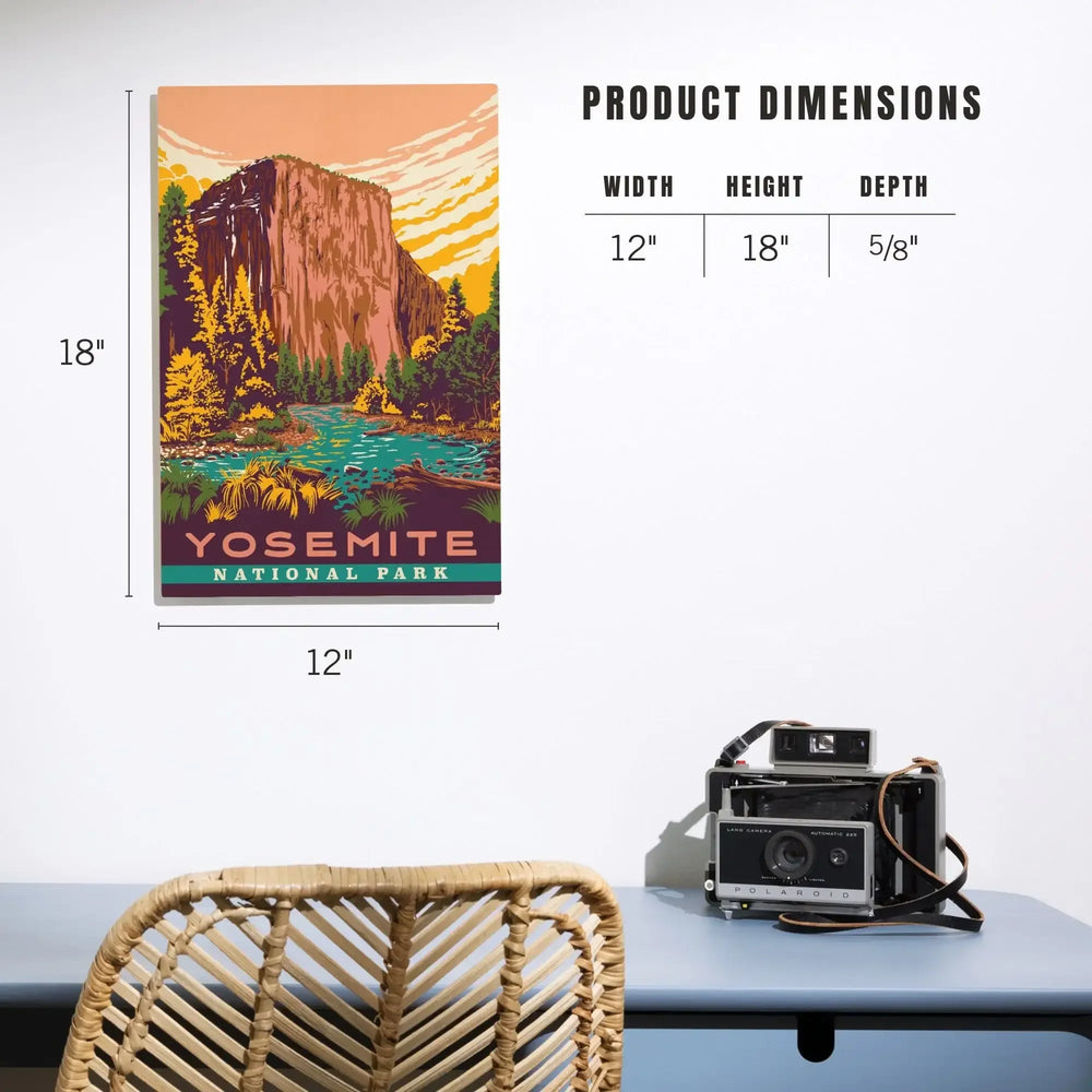 Yosemite National Park, California, Explorer Series, Lantern Press Artwork, Wood Signs and Postcards Wood Lantern Press 