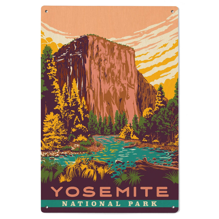 Yosemite National Park, California, Explorer Series, Lantern Press Artwork, Wood Signs and Postcards Wood Lantern Press 