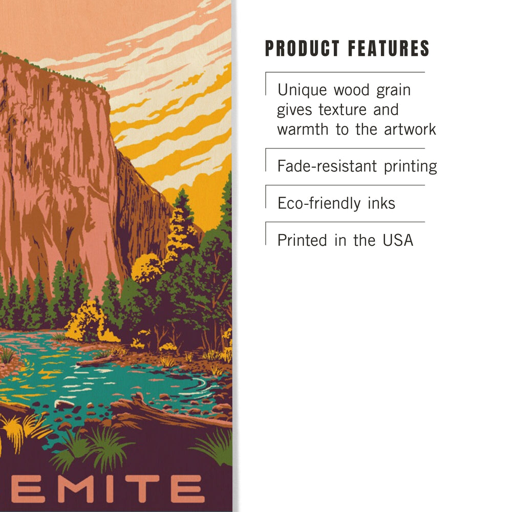 Yosemite National Park, California, Explorer Series, Lantern Press Artwork, Wood Signs and Postcards Wood Lantern Press 