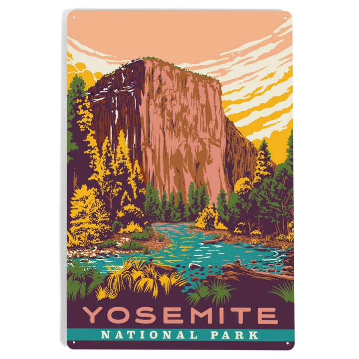 Yosemite National Park, California, Explorer Series, Metal Signs Metal Lantern Press 