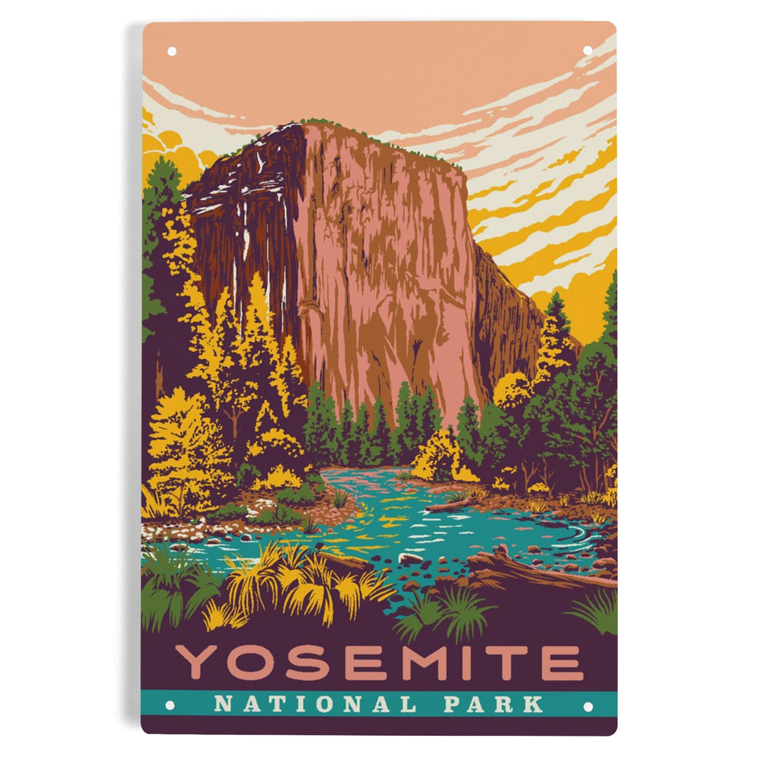 Yosemite National Park, California, Explorer Series, Metal Signs Metal Lantern Press 