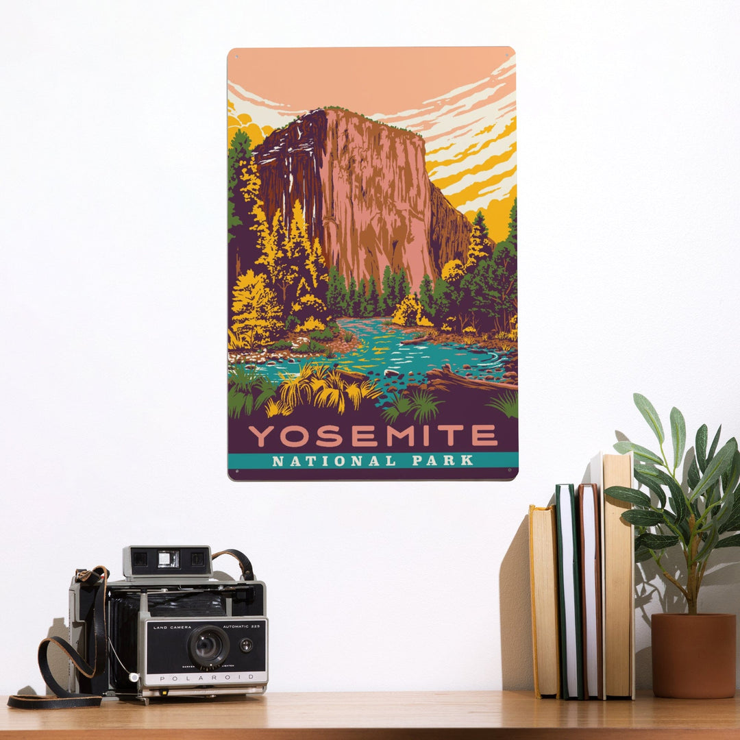 Yosemite National Park, California, Explorer Series, Metal Signs Metal Lantern Press 