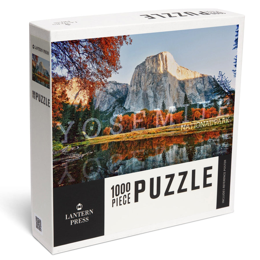 Yosemite National Park, California, Fall Colors and Reflection, Jigsaw Puzzle Puzzle Lantern Press 