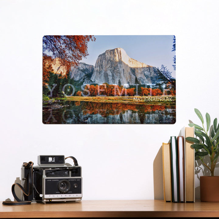 Yosemite National Park, California, Fall Colors and Reflection, Metal Signs Metal Lantern Press 