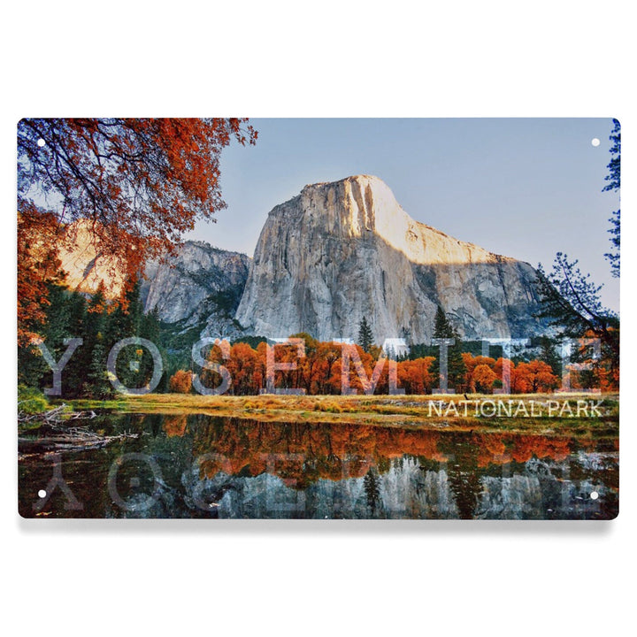 Yosemite National Park, California, Fall Colors and Reflection, Metal Signs Metal Lantern Press 