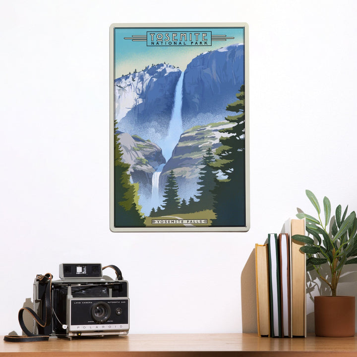 Yosemite National Park, California, Falls, Lithograph National Park Series, Metal Signs Metal Lantern Press 