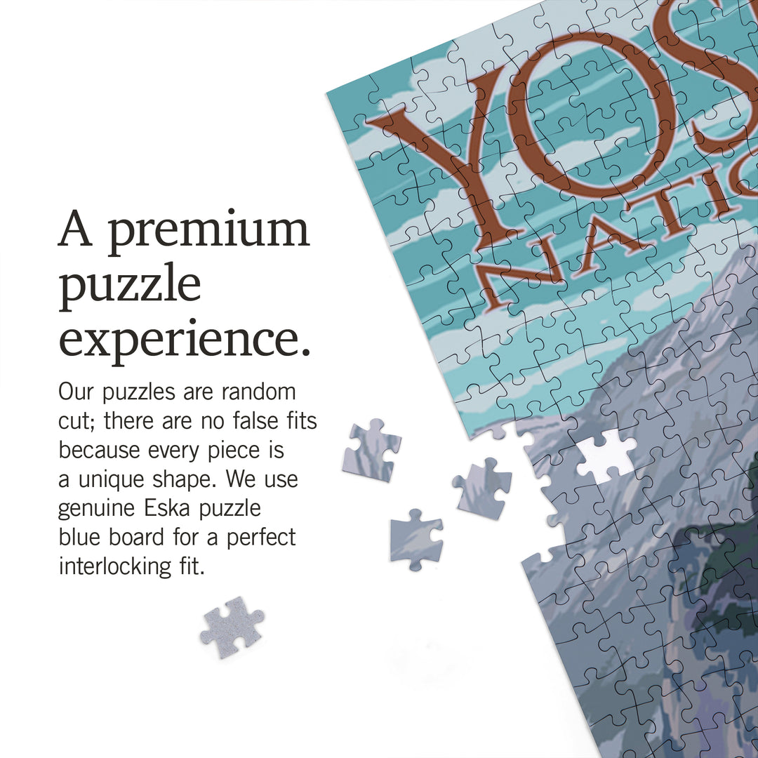Yosemite National Park, California, Glacier Point and Half Dome, Jigsaw Puzzle Puzzle Lantern Press 