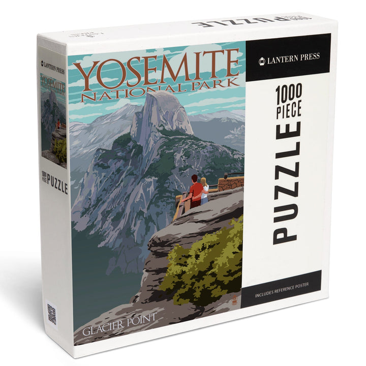 Yosemite National Park, California, Glacier Point and Half Dome, Jigsaw Puzzle Puzzle Lantern Press 