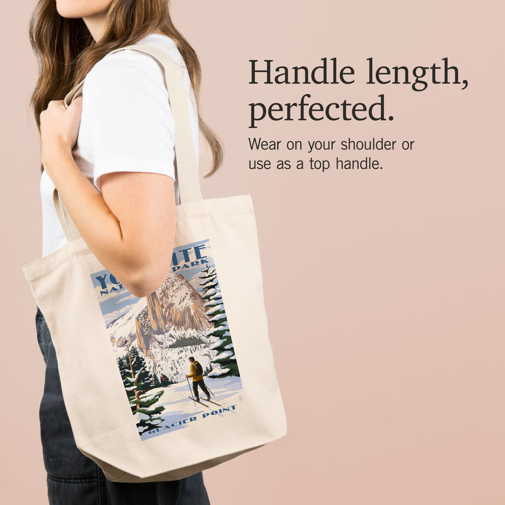 Yosemite National Park, California, Glacier Point and Half Dome, Ski Scene, Tote Bag Totes Lantern Press 