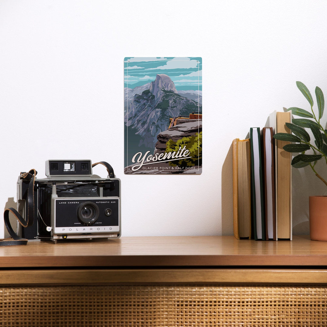 Yosemite National Park, California, Glacier Point and Half Dome View, Metal Signs Metal Lantern Press 