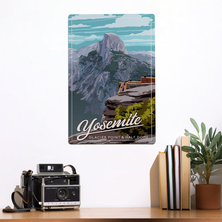 Yosemite National Park, California, Glacier Point and Half Dome View, Metal Signs Metal Lantern Press 