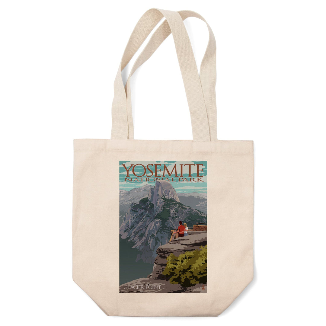 Yosemite National Park, California, Glacier Point & Half Dome, Lantern Press Artwork, Tote Bag Totes Lantern Press 