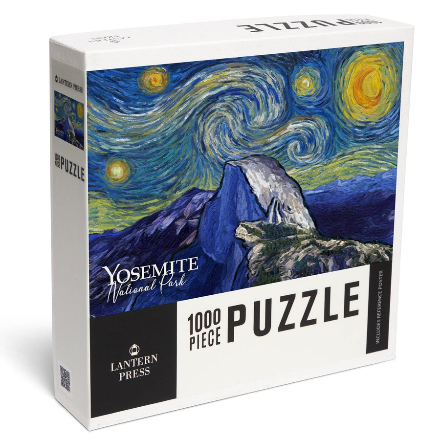 Yosemite National Park, California, Glacier Point, Starry Night National Park Series, Jigsaw Puzzle Puzzle Lantern Press 