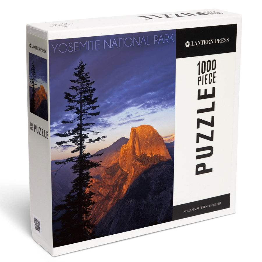 Yosemite National Park, California, Half Dome and Pine Tree, Jigsaw Puzzle Puzzle Lantern Press 