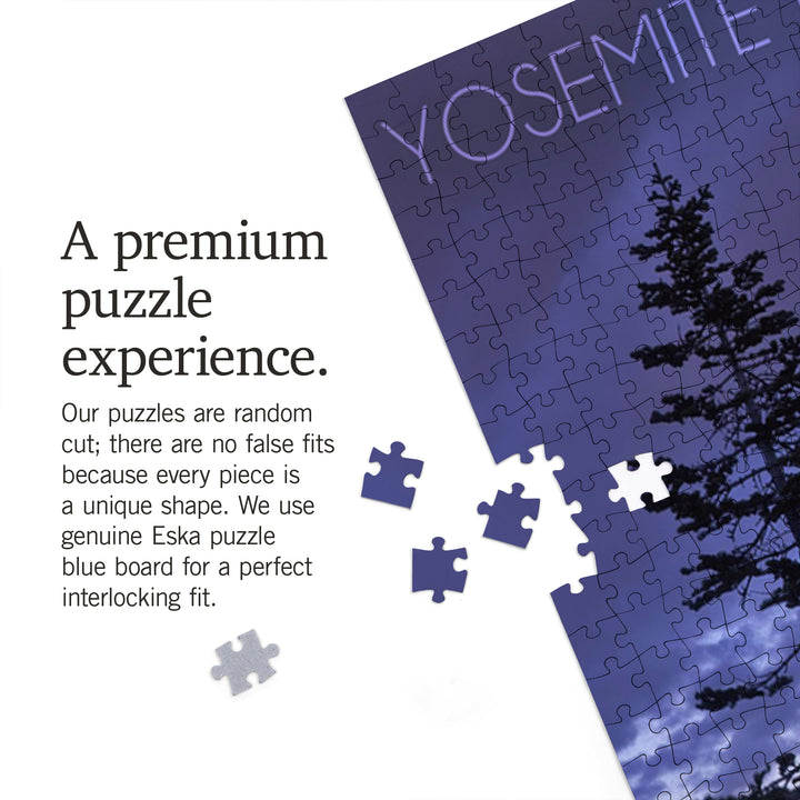 Yosemite National Park, California, Half Dome and Pine Tree, Jigsaw Puzzle Puzzle Lantern Press 