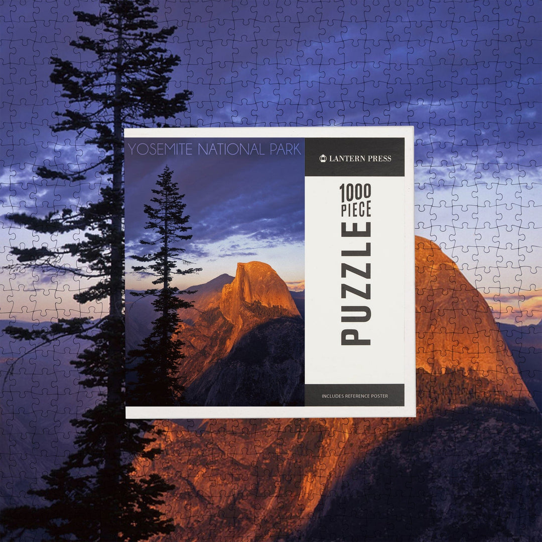 Yosemite National Park, California, Half Dome and Pine Tree, Jigsaw Puzzle Puzzle Lantern Press 