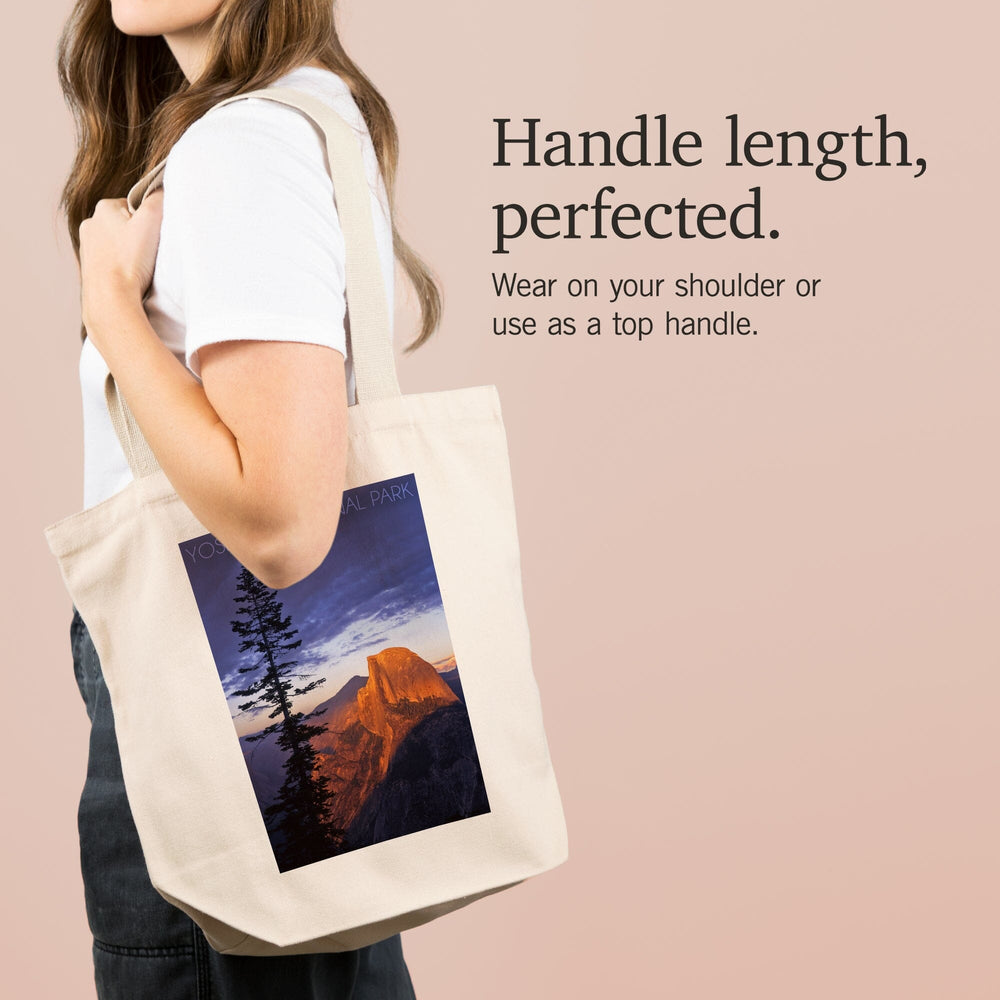 Yosemite National Park, California, Half Dome and Pine Tree, Tote Bag Totes Lantern Press 