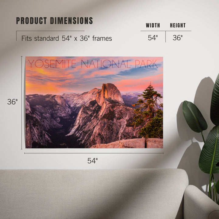 Yosemite National Park, California, Half Dome and Sunset, Art & Giclee Prints Art Lantern Press 