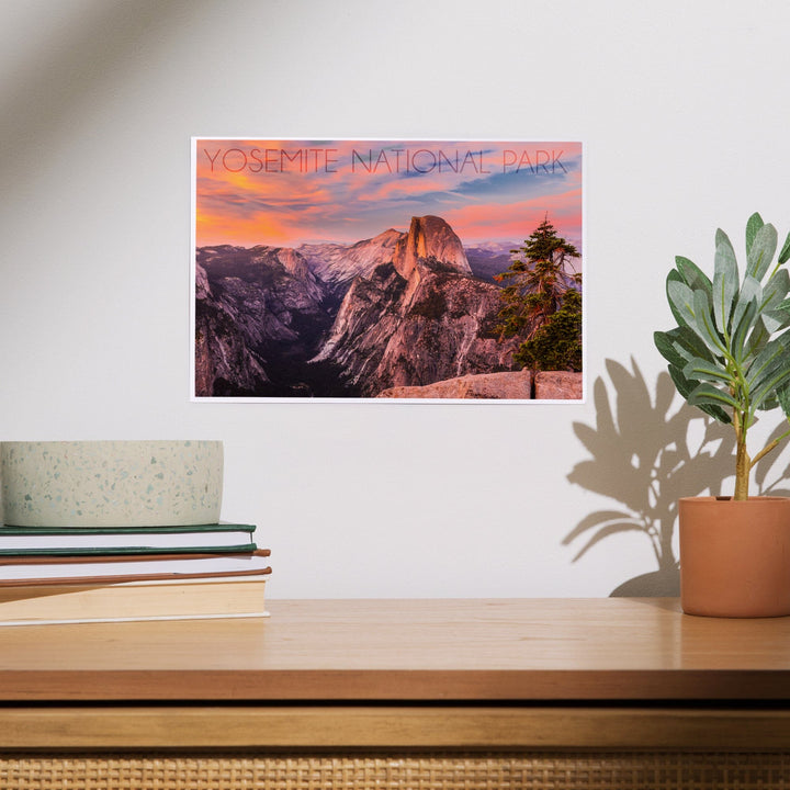 Yosemite National Park, California, Half Dome and Sunset, Art & Giclee Prints Art Lantern Press 