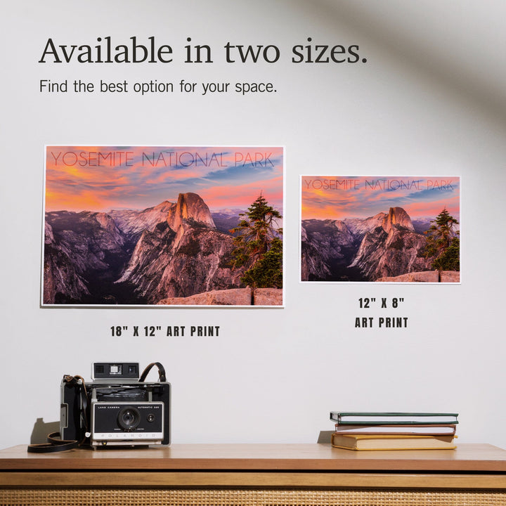 Yosemite National Park, California, Half Dome and Sunset, Art & Giclee Prints Art Lantern Press 