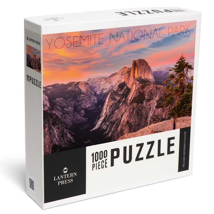 Yosemite National Park, California, Half Dome and Sunset, Jigsaw Puzzle Puzzle Lantern Press 