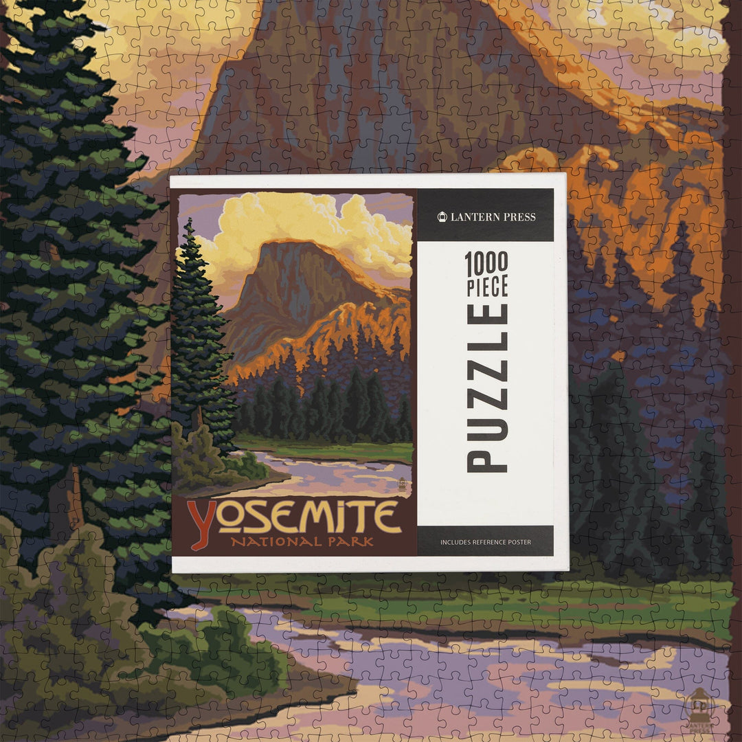 Yosemite National Park, California, Half Dome, Jigsaw Puzzle Puzzle Lantern Press 