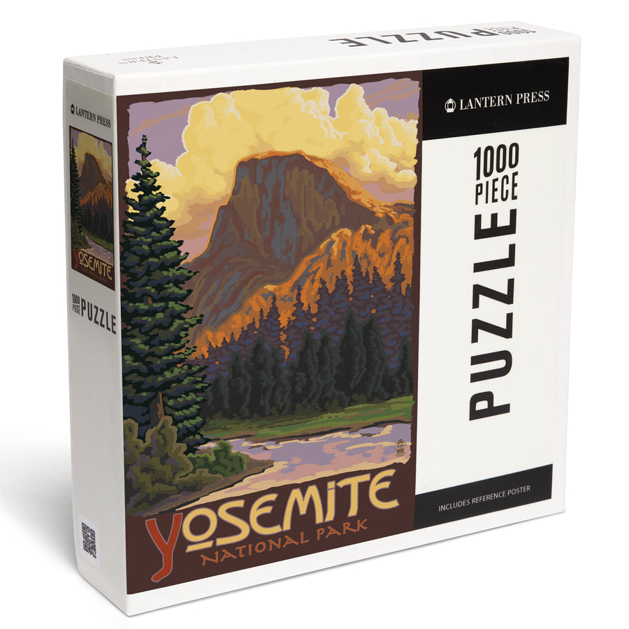 Yosemite National Park, California, Half Dome, Jigsaw Puzzle Puzzle Lantern Press 